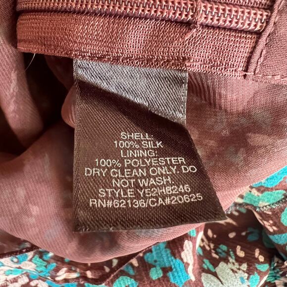 GUESS JEANS Brown Floral Spaghetti Top, M - Picture 6 of 6